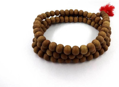 Sitare Pure Chandan 9 mm Sandalwood 108 Beads Mala Wood Chain