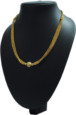 50% OFF on Womens Trendz Vertical Ball Jhondhal Pot Crystal Gold-plated Plated Alloy Necklace