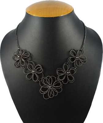 Aradhya Silver Plated Metal Necklace Aradhya Silver Plated Metal Necklace