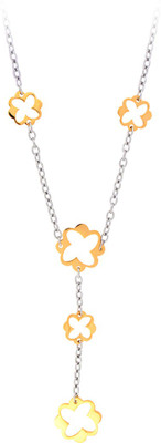

Inox Jewelry Flower Cut-Out Stainless Steel Necklace