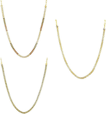 donna Grande Crystal Gold-plated Plated Copper Chain Set donna Grande Crystal Gold-plated Plated Copper Chain Set