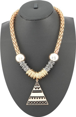 

High Trendz Designer Pendant With Long Chain Cubic Zirconia Gold-plated Plated Alloy Necklace