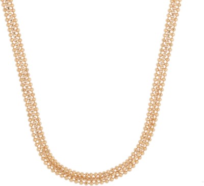 Shining Jewel 24K Plain Gold-plated Plated Brass Chain