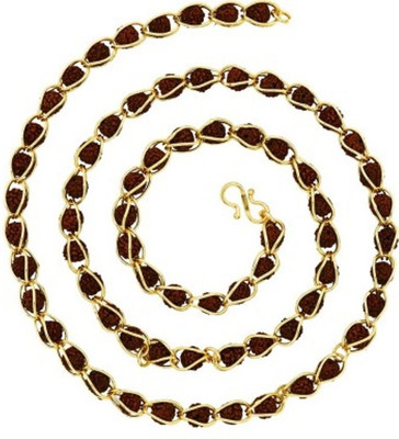 JK Import Fashionable Rudraksh Mala Wood, Alloy Chain