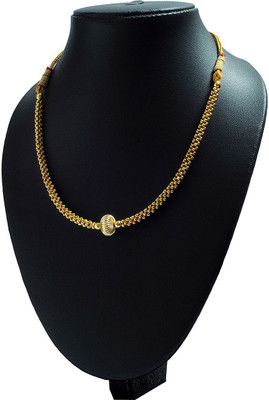 71% OFF on Womens Trendz Vertical Ball Thushi Crystal Yellow Gold Plated Alloy Necklace