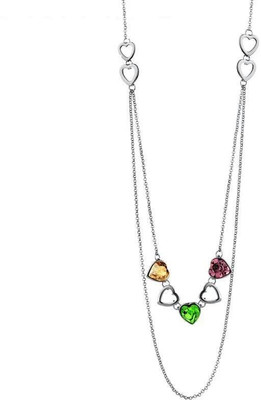 

WearYourFashion Swarovski Crystal Platinum Plated Alloy Necklace