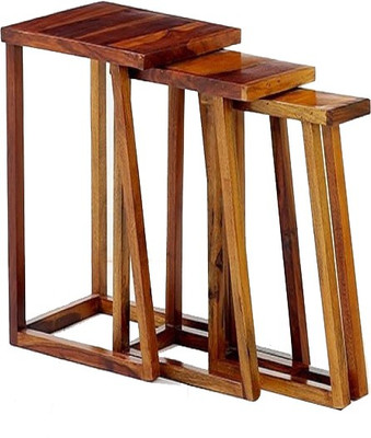 

Ringabell Thick Solid Wood Nesting Table(Finish Color - Teak, Set of - 3)