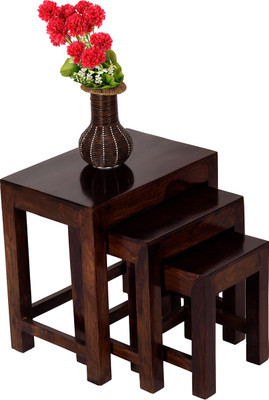 

Wood Dekor Solid Wood Nesting Table(Finish Color - Brown, Set of - 3)