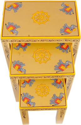 

Kingscrafts KC015s Solid Wood Nesting Table(Finish Color - Yellow, Set of - 3)