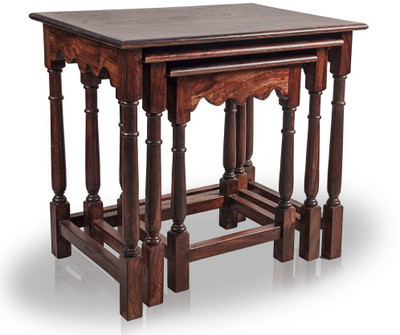 

Mart n Art Solid Wood Nesting Table(Finish Color - Mahogany Finish, Set of - 3)