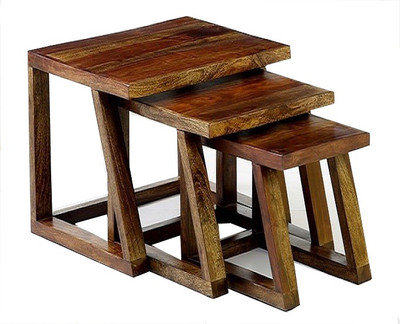 

Ringabell Twees Solid Wood Nesting Table(Finish Color - Walnut, Set of - 3)