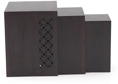 

Ringabell Crafted Cube Solid Wood Nesting Table(Finish Color - Mahogany Finish, Set of - 3)