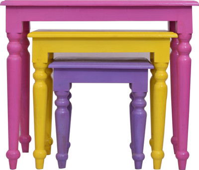 

Kingscrafts Solid Wood Nesting Table(Finish Color - Multicolor, Set of - 3)