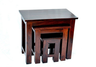 

Ringabell Solid Wood Nesting Table(Finish Color - Mahogany, Set of - 3)