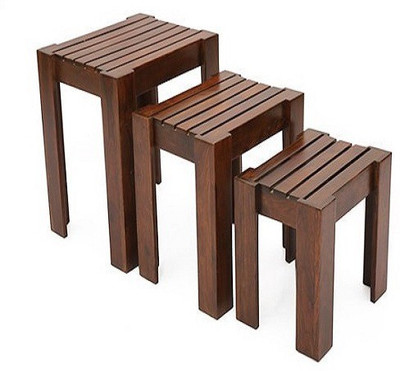 

Ringabell Mexican Solid Wood Nesting Table(Finish Color - Mahogany & Teak, Set of - 3)