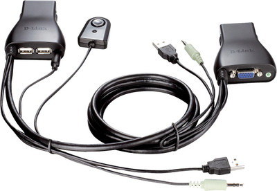 

D-Link 2 Port USB KVM with Audio Support Network Switch(Black)
