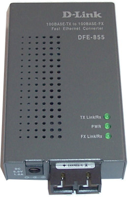 

D-Link DFE-855MI media converter converts 10/100BASE-TX Ethernet twisted –pair signals to fiber signals Maximum fiber cable distance for multi-mode is 2kms Network Switch(Grey)