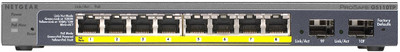 

Netgear Prosafe 8-Port Gigabit Poe Smart Switch with 2 Gigabit Fiber Sfp Network Switch(Silver)