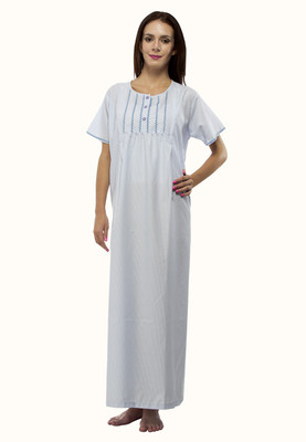 

VedVid Women Nighty(Light Blue