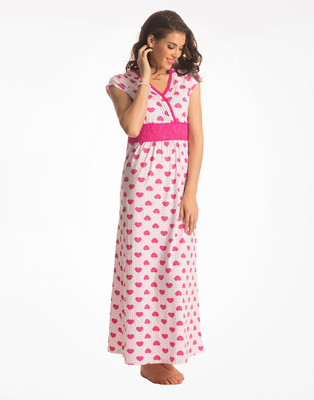 

PrettySecrets Women Nighty(Multicolor, Multi color;pink