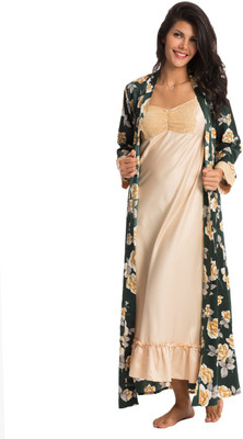 

PrettySecrets Women's Nighty(Multicolor), Gold