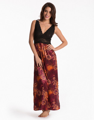 

PrettySecrets Women's Nighty(Multicolor), Burgundy