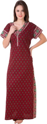 Masha Women Nighty(Maroon)