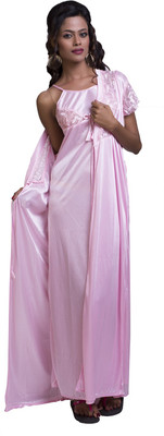 

Ishin Women Nighty with Robe(Pink