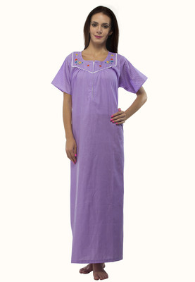 

VedVid Women Nighty(Purple
