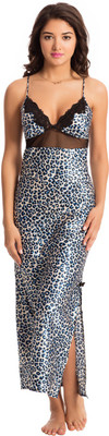 

PrettySecrets Women Nighty(Blue, Blue;multicoloured;printed