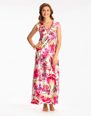 

PrettySecrets Women's Nighty(Multicolor), White
