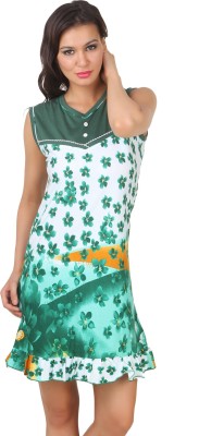 fasense Women Nighty(Green)