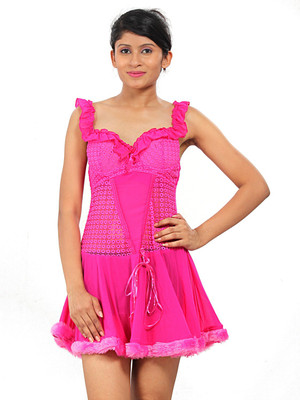 

Fabme Women's Nighty(Pink)