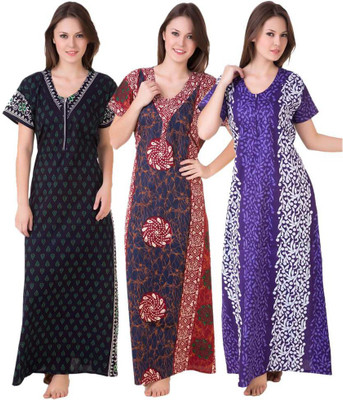 Masha Women Nighty(Multicolor)