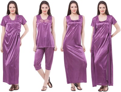Fasense Women Nighty(Purple)