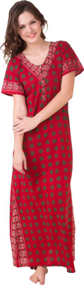 Masha Women Nighty(Red)