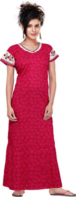 

Satyam Women Nighty(Pink, Dark pink