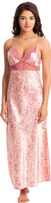 

PrettySecrets Women Nighty(Pink, Pink;multicoloured;printed