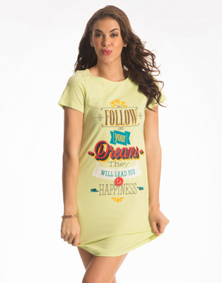 

PrettySecrets Women's Nighty(Green)