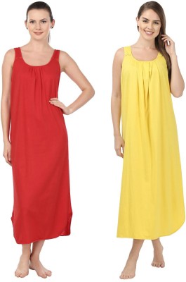 Blazon Women Nighty(Red, Yellow)