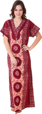 Masha Women Nighty(Maroon)