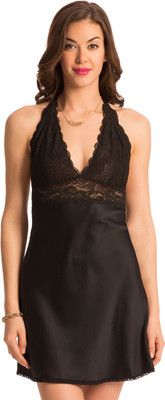 

PrettySecrets Women's Nighty(Black)