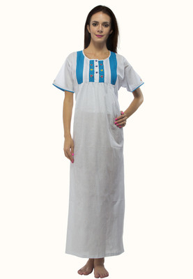 

VedVid Women Nighty(Light Blue