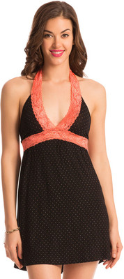 

PrettySecrets Women's Chemise(Black, Pink)