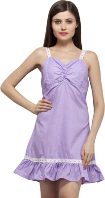 

VedVid Women Nighty(Purple