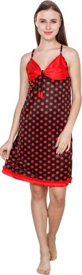 Kismat Fashion Women Nighty(Red, Black)