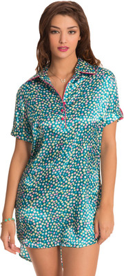

PrettySecrets Women's Nighty(Blue), Blue;polka;print