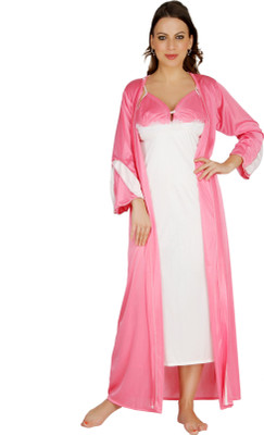 

Cenizas Women's Nighty(Pink, White), Peach