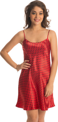 

PrettySecrets Women's Nighty(Red, Black)