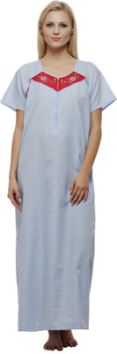 

VedVid Women Nighty(Light Blue